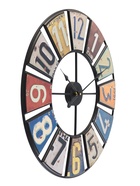 Часы настенные интерьерные «Номера», серия: Лофт, дерево, металл, бесшумные, плавный ход, d=50 см, от батарейки 1хАА - Фото 2