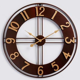Часы настенные, серия: Лофт, "Демпо", плавный ход, d-60 см