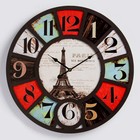 Часы настенные, серия: Лофт, "Эйфелева башня", плавный ход, d=60 см - фото 6623918
