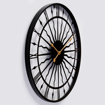 Часы настенные интерьерные большие, Лофт, «Солнце», плавный ход, d-59 см