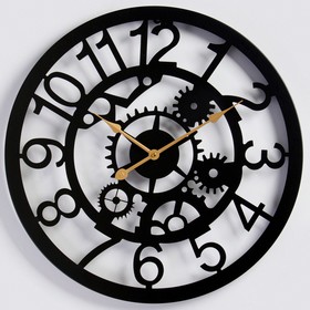 Часы настенные, серия: Лофт, "Дайс", плавный ход, d-60 см