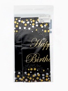 Скатерть «С днём рождения», 137×183 см, чёрная 7661524