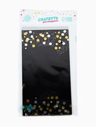 Скатерть одноразовая «С днём рождения», 137×183 см, чёрная  (артикул 7661524)  большой выбор товаров оптом и в розницу по низким ценам с доставкой