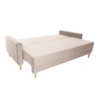 Прямой диван «Марсель», механизм тик-так, блок независимых пружин, велюр, цвет бежевый - Фото 3