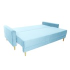 Прямой диван «Марсель», механизм тик-так, блок независимых пружин, велюр, цвет синий - Фото 3