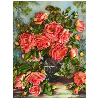Набор для вышивки лентами «Царица сада», 26 × 35 см