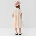 Платье для девочки MINAKU: Cotton Collection, бежевое, рост 110 см - Фото 5