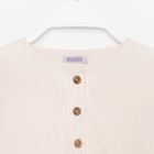Платье для девочки MINAKU: Cotton Collection, бежевое, рост 110 см - Фото 8