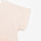 Платье для девочки MINAKU: Cotton Collection, бежевое, рост 110 см - Фото 9