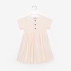 Платье для девочки MINAKU: Cotton Collection, бежевое, рост 134 см - Фото 10