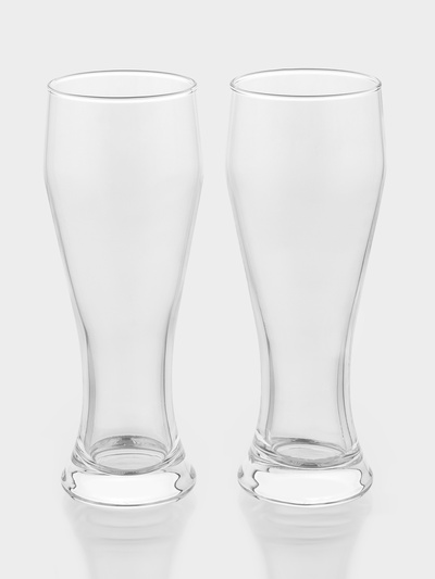 Пивные стаканы Paşabahçe Pub, 415 мл, набор 2 шт., стекло, прозрачные