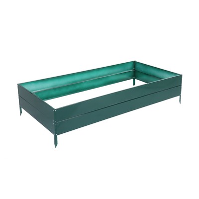 УЦЕНКА Грядка оцинкованная 195×100×34 см, зелёный мох Greengo