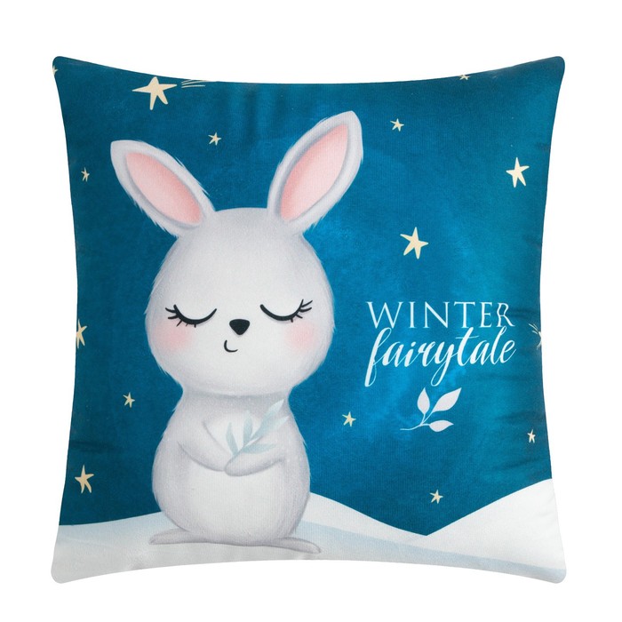 Подушка новогодняя Этель «Winter fairy», 40*40 см, 100% п/э, велюр - Фото 1