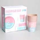 Посуда бумажная одноразовая на гендер-пати «Мальчик /Девочка» - Фото 5