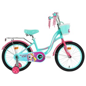 Велосипед 18" Graffiti Premium Girl, цвет бирюзовый/розовый