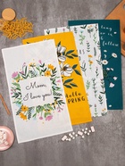 Набор кухонных полотенец «Доляна» Hello spring, 35×60 см -4 шт., 100% хлопок, вафля 160 г/м² - Фото 3