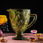 Набор для напитков из стекла «Круиз», 7 предметов: кувшин 1,1 л, 6 бокалов 300 мл, цвет зелёный - Фото 2