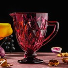 Набор для напитков из стекла «Круиз», 7 предметов: кувшин 1,1 л, 6 бокалов 300 мл, цвет розовый - фото 4354609