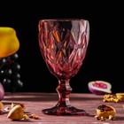 Набор для напитков из стекла «Круиз», 7 предметов: кувшин 1,1 л, 6 бокалов 300 мл, цвет розовый - фото 6624528