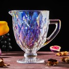Набор для напитков из стекла «Круиз», 7 предметов: кувшин 1,1 л, 6 бокалов 300 мл, цвет перламутровый - фото 4354616