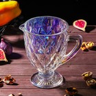 Набор для напитков из стекла «Круиз», 7 предметов: кувшин 1,1 л, 6 бокалов 300 мл, цвет перламутровый - фото 9010596