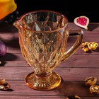 Набор для напитков из стекла «Круиз», 7 предметов: кувшин 1,1 л, 6 бокалов 300 мл, цвет золотой - Фото 3
