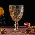 Набор для напитков из стекла «Круиз», 7 предметов: кувшин 1,1 л, 6 бокалов 300 мл, цвет золотой - фото 4354626