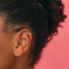 Пирсинг в крыло носа «Веточка», L=1,5 см, цвет белый в золоте - фото 30795318