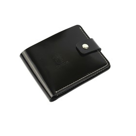 M-951 Портмоне на кнопке, отдел дя карт(4)/монет/купюр, цвет черный 11,5х9х1,2см