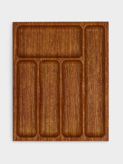 Лоток для столовых приборов в ящик BARONESS «Вуди», 36×29×5 см, 5 отделений, пластик, коричневый