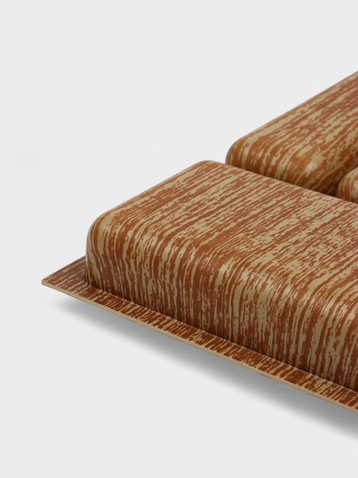 Лоток для столовых приборов в ящик BARONESS «Вуди», 36×29×5 см, 5 отделений, пластик, коричневый