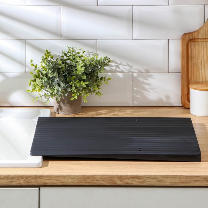 Сушилка для посуды BARONESS, 40.5×33 см, чёрная - Фото 1