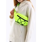 Сумка поясная со шнуровкой, цвет жёлтый - фото 22598667