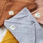 Полотенце уголок муслиновое Крошка Я, 75х75 см, цвет пудровый, 100% хлопок, 3-сл, 180 гр/м2 - фото 22588766