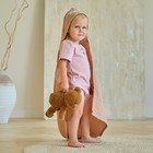 Полотенце уголок муслиновое Крошка Я, 75х75 см, цвет пудровый, 100% хлопок, 3-сл, 180 гр/м2 - фото 22588761