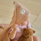 Полотенце уголок муслиновое Крошка Я, 75х75 см, цвет пудровый, 100% хлопок, 3-сл, 180 гр/м2 - фото 22588762