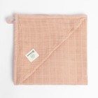 Полотенце уголок муслиновое Крошка Я, 75х75 см, цвет пудровый, 100% хлопок, 3-сл, 180 гр/м2 - фото 22588763