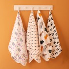 Полотенце уголок муслиновое Крошка Я «Единороги», 75х75 см, 100% хлопок, 3-сл, 180 гр/м2 - фото 28191690