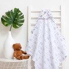 Полотенце уголок муслиновое Крошка Я «Единороги», 75х75 см, 100% хлопок, 3-сл, 180 гр/м2 - фото 28191694