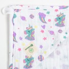 Полотенце уголок муслиновое Крошка Я «Единороги», 75х75 см, 100% хлопок, 3-сл, 180 гр/м2 - фото 28191696