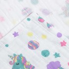 Полотенце уголок муслиновое Крошка Я «Единороги», 75х75 см, 100% хлопок, 3-сл, 180 гр/м2 - фото 28191697