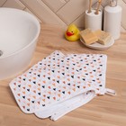 Полотенце детское "Сердечки" 50*90см,100% хл, муслин 105 гр/м2, махра 300гр/м2 - фото 25271200