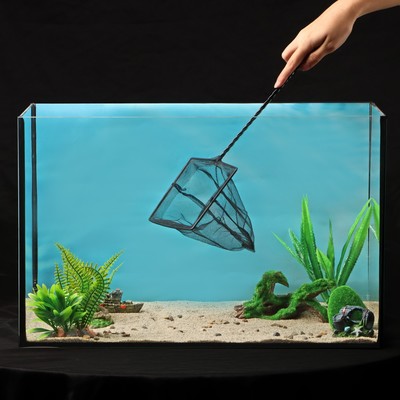 Сачок аквариумный 15 см, черный