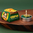 Новогодняя свеча чайная «Зайчик с подковой», без аромата, 4 х 4 х 1,5 см. - Фото 1