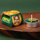 Новогодняя свеча чайная «Зайчик с подковой», без аромата, 4 х 4 х 1,5 см. - Фото 2