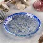 Тарелка стеклянная пирожковая Magistro «Голубой бриллиант», d=14,5 см - Фото 2