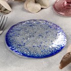Тарелка стеклянная пирожковая Magistro «Голубой бриллиант», d=14,5 см - Фото 3