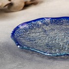 Тарелка стеклянная десертная Magistro «Голубой бриллиант», d=19,5 см - Фото 4