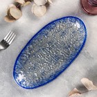 Блюдо стеклянное сервировочное Magistro «Голубой бриллиант», овальное, 26×13,5×1,5 см - Фото 1