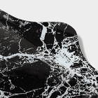 Блюдо стеклянное сервировочное Magistro «Мрамор», 26,5×17,5×2 см, цвет чёрный - фото 4354727